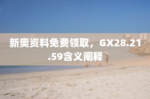 新奧資料免費(fèi)領(lǐng)取，GX28.21.59含義闡釋