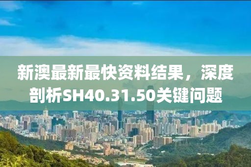 新澳最新最快資料結(jié)果，深度剖析SH40.31.50關(guān)鍵問題