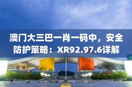 澳門大三巴一肖一碼中，安全防護(hù)策略：XR92.97.6詳解
