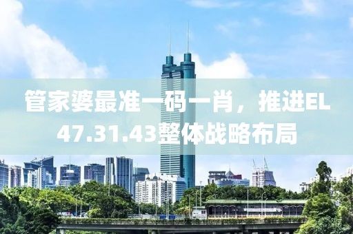 管家婆最準(zhǔn)一碼一肖，推進(jìn)EL47.31.43整體戰(zhàn)略布局