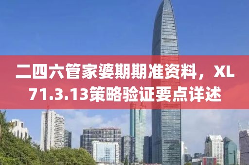 二四六管家婆期期準(zhǔn)資料，XL71.3.13策略驗(yàn)證要點(diǎn)詳述