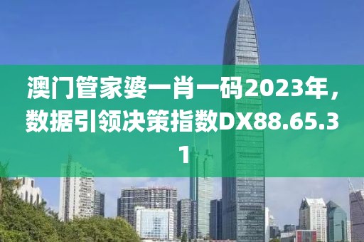 澳門管家婆一肖一碼2023年，數(shù)據(jù)引領(lǐng)決策指數(shù)DX88.65.31