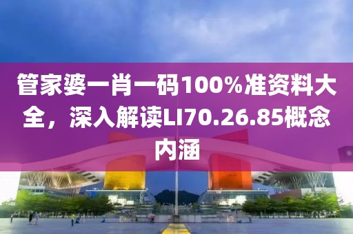 管家婆一肖一碼100%準資料大全，深入解讀LI70.26.85概念內涵