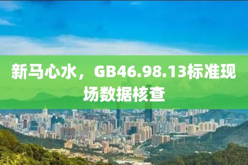 新馬心水，GB46.98.13標準現(xiàn)場數(shù)據(jù)核查