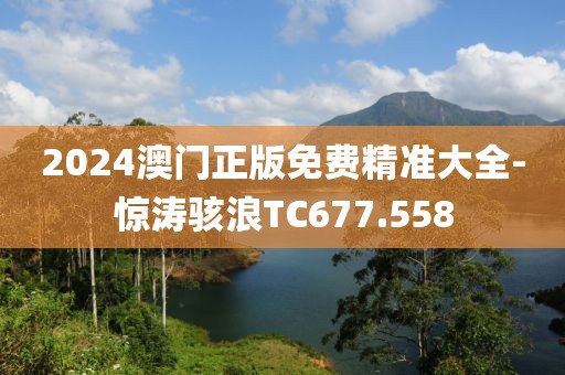 2024澳門正版免費精準大全-驚濤駭浪TC677.558