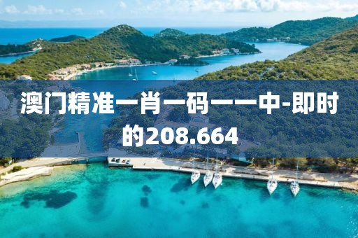澳門精準(zhǔn)一肖一碼一一中-即時(shí)的208.664