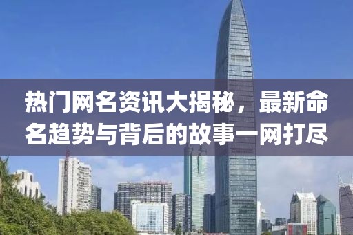 熱門網(wǎng)名資訊大揭秘，最新命名趨勢與背后的故事一網(wǎng)打盡