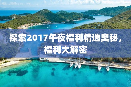 探索2017午夜福利精選奧秘，福利大解密
