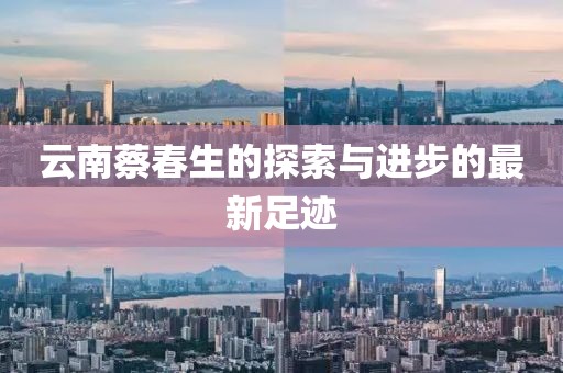 云南蔡春生的探索與進(jìn)步的最新足跡