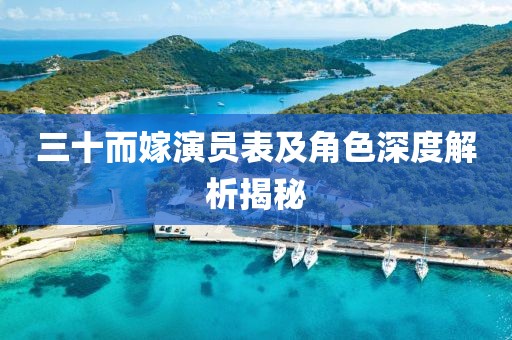 三十而嫁演員表及角色深度解析揭秘