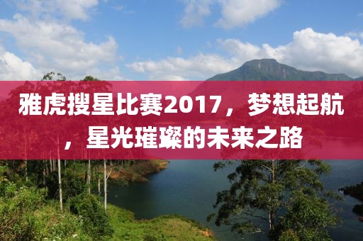 雅虎搜星比賽2017，夢想起航，星光璀璨的未來之路
