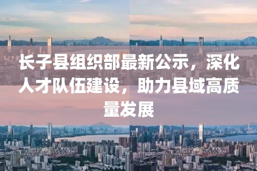 長(zhǎng)子縣組織部最新公示，深化人才隊(duì)伍建設(shè)，助力縣域高質(zhì)量發(fā)展