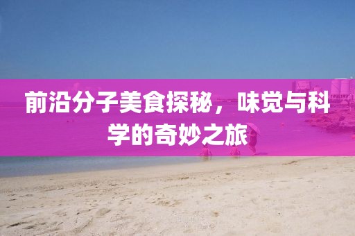 前沿分子美食探秘，味覺與科學(xué)的奇妙之旅